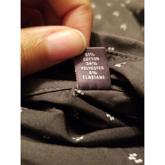 Van Heusen Men's Size XL Carbon Grey Flex Collar Slim Fit Stretch Dress Shirt - Picture 8 of 9